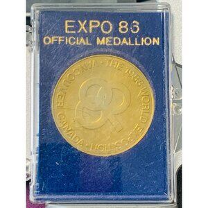 Expo 86 Official Medallion Vancouver Canada The 1986 World Exposition Gold Tone